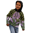Rongoa Maori New Zealand Koromiko Kid Hoodie NZ Hebe Korimako Bellbird Poutama