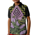 Rongoa Maori New Zealand Koromiko Kid Polo Shirt NZ Hebe Korimako Bellbird Poutama