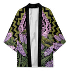 Rongoa Maori New Zealand Koromiko Kimono NZ Hebe Korimako Bellbird Poutama