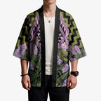 Rongoa Maori New Zealand Koromiko Kimono NZ Hebe Korimako Bellbird Poutama