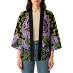 Rongoa Maori New Zealand Koromiko Kimono NZ Hebe Korimako Bellbird Poutama