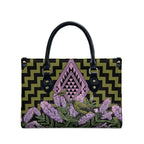 Rongoa Maori New Zealand Koromiko Leather Bag NZ Hebe Korimako Bellbird Poutama