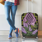 Rongoa Maori New Zealand Koromiko Luggage Cover NZ Hebe Korimako Bellbird Poutama