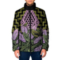 Rongoa Maori New Zealand Koromiko Padded Jacket NZ Hebe Korimako Bellbird Poutama