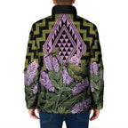 Rongoa Maori New Zealand Koromiko Padded Jacket NZ Hebe Korimako Bellbird Poutama