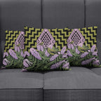 Rongoa Maori New Zealand Koromiko Pillow Cover NZ Hebe Korimako Bellbird Poutama
