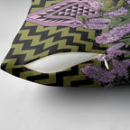 Rongoa Maori New Zealand Koromiko Pillow Cover NZ Hebe Korimako Bellbird Poutama