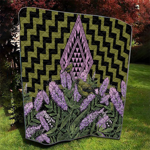 Rongoa Maori New Zealand Koromiko Quilt NZ Hebe Korimako Bellbird Poutama
