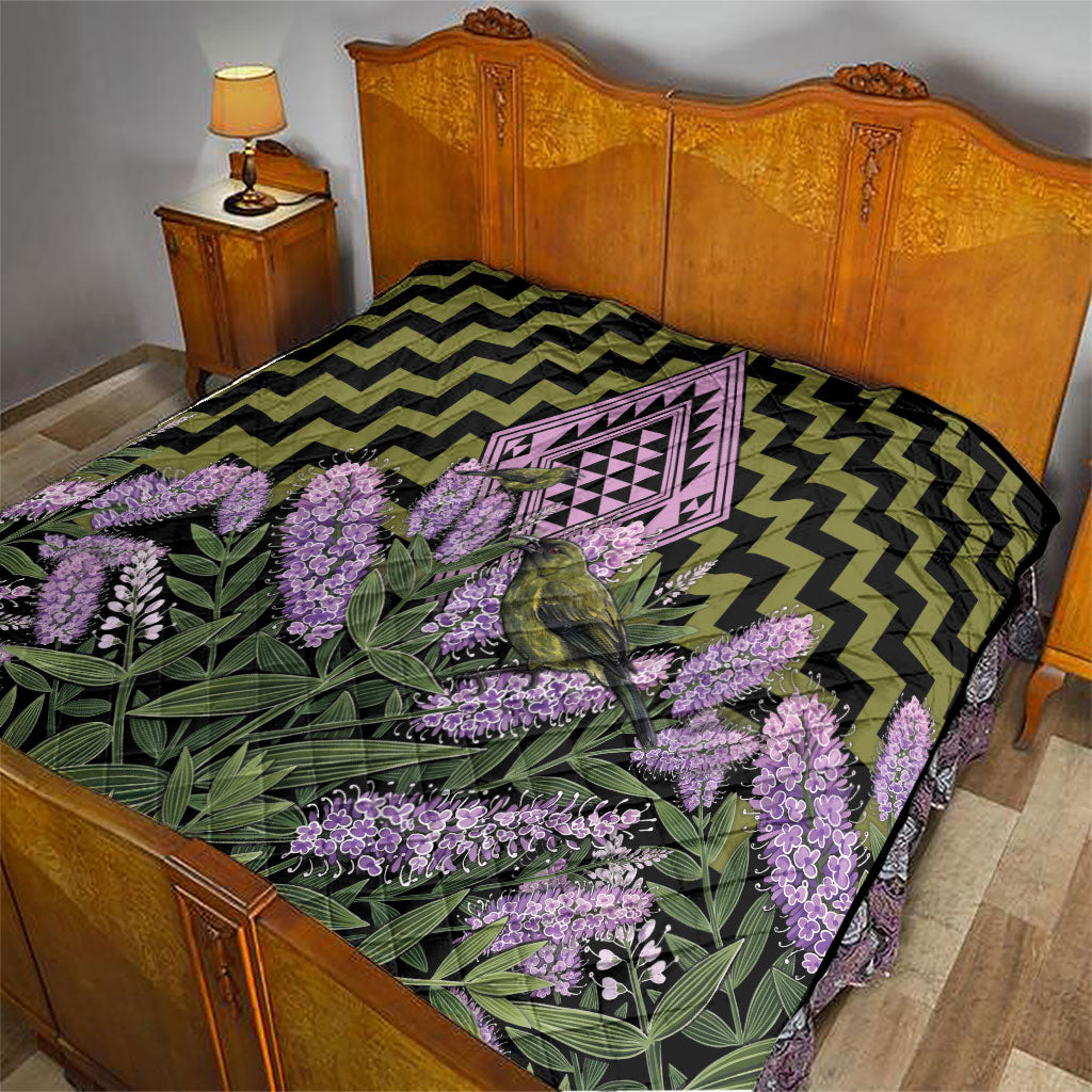Rongoa Maori New Zealand Koromiko Quilt NZ Hebe Korimako Bellbird Poutama