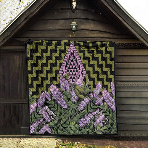 Rongoa Maori New Zealand Koromiko Quilt NZ Hebe Korimako Bellbird Poutama