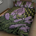 Rongoa Maori New Zealand Koromiko Quilt Bed Set NZ Hebe Korimako Bellbird Poutama