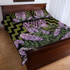 Rongoa Maori New Zealand Koromiko Quilt Bed Set NZ Hebe Korimako Bellbird Poutama