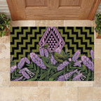 Rongoa Maori New Zealand Koromiko Rubber Doormat NZ Hebe Korimako Bellbird Poutama