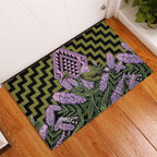 Rongoa Maori New Zealand Koromiko Rubber Doormat NZ Hebe Korimako Bellbird Poutama