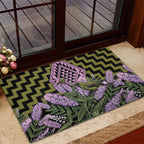 Rongoa Maori New Zealand Koromiko Rubber Doormat NZ Hebe Korimako Bellbird Poutama