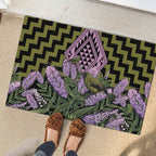 Rongoa Maori New Zealand Koromiko Rubber Doormat NZ Hebe Korimako Bellbird Poutama