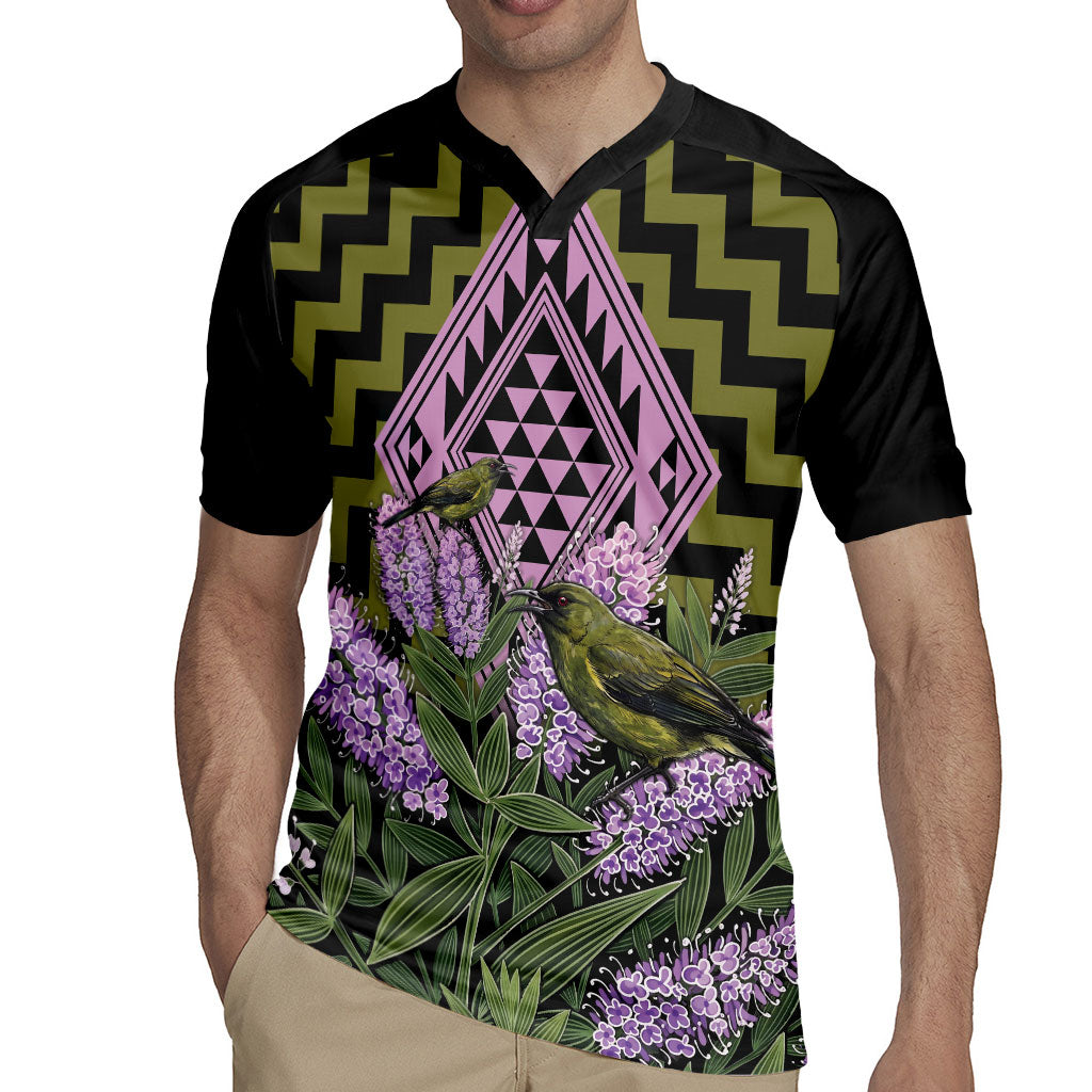Rongoa Maori New Zealand Koromiko Rugby Jersey NZ Hebe Korimako Bellbird Poutama