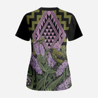 Rongoa Maori New Zealand Koromiko Scrub Top NZ Hebe Korimako Bellbird Poutama
