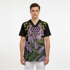 Rongoa Maori New Zealand Koromiko Scrub Top NZ Hebe Korimako Bellbird Poutama