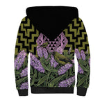 Rongoa Maori New Zealand Koromiko Sherpa Hoodie NZ Hebe Korimako Bellbird Poutama