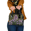 Rongoa Maori New Zealand Koromiko Shoulder Handbag NZ Hebe Korimako Bellbird Poutama