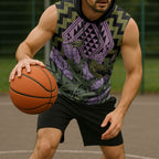 Rongoa Maori New Zealand Koromiko Sleeveless Hoodie NZ Hebe Korimako Bellbird Poutama