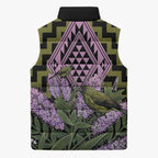 Rongoa Maori New Zealand Koromiko Sleeveless Puffer Jacket NZ Hebe Korimako Bellbird Poutama