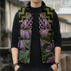 Rongoa Maori New Zealand Koromiko Sleeveless Puffer Jacket NZ Hebe Korimako Bellbird Poutama