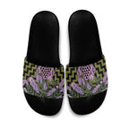 Rongoa Maori New Zealand Koromiko Slide Sandals NZ Hebe Korimako Bellbird Poutama