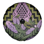Rongoa Maori New Zealand Koromiko Spare Tire Cover NZ Hebe Korimako Bellbird Poutama