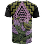 Rongoa Maori New Zealand Koromiko T Shirt NZ Hebe Korimako Bellbird Poutama