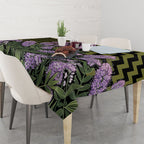 Rongoa Maori New Zealand Koromiko Tablecloth NZ Hebe Korimako Bellbird Poutama