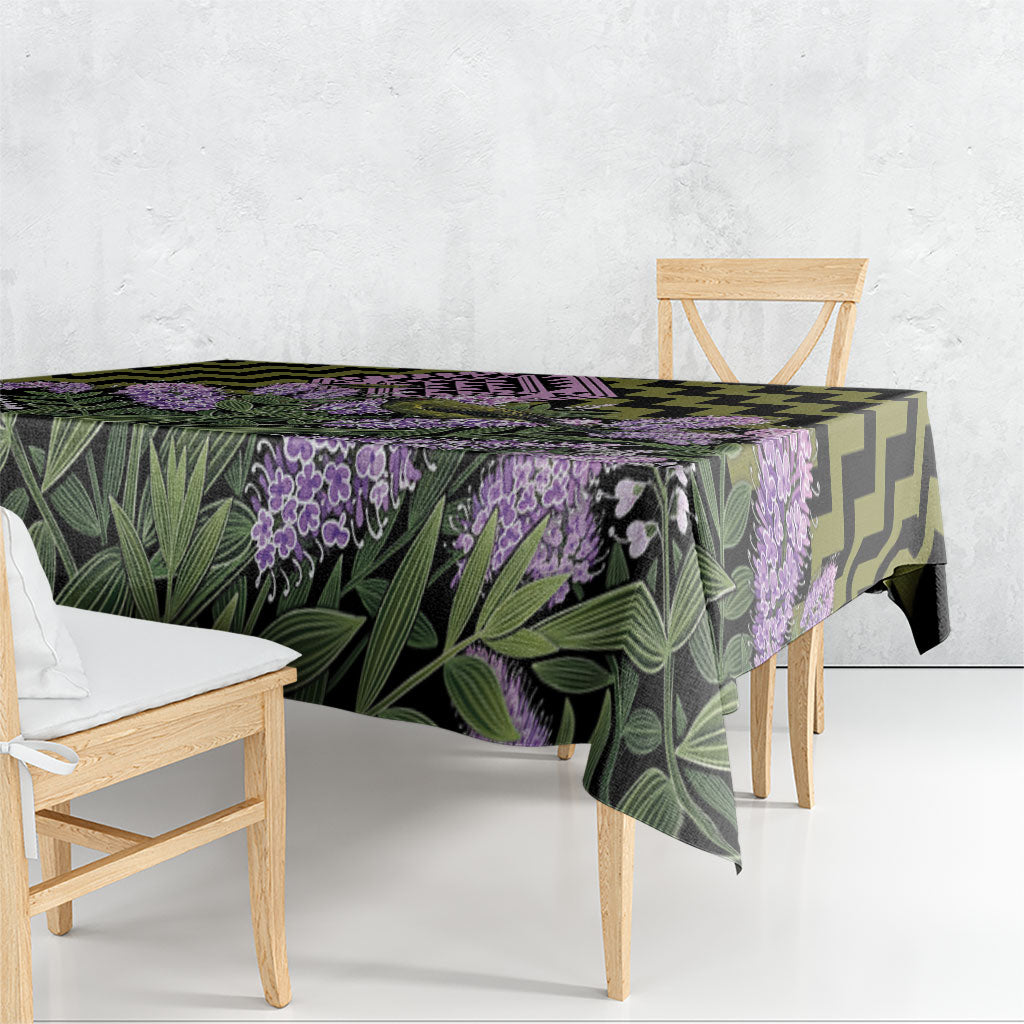 Rongoa Maori New Zealand Koromiko Tablecloth NZ Hebe Korimako Bellbird Poutama