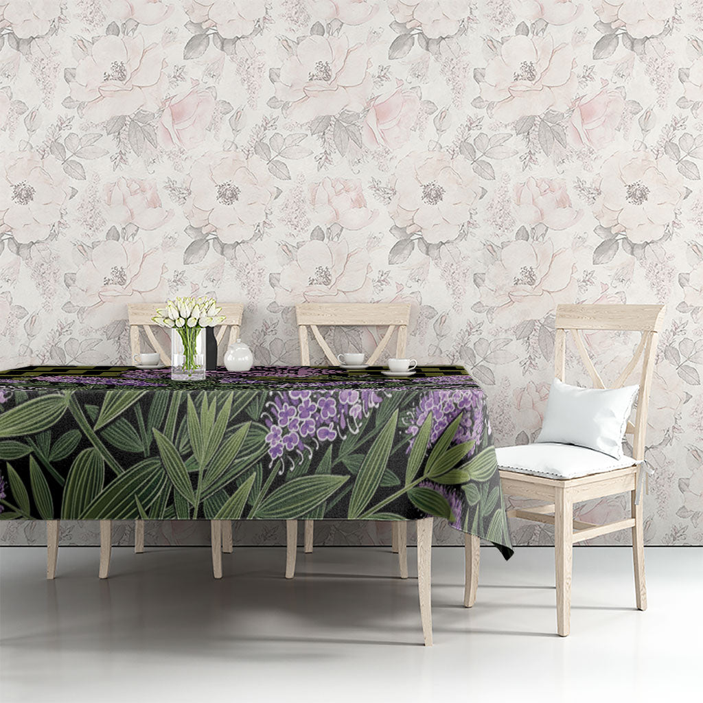 Rongoa Maori New Zealand Koromiko Tablecloth NZ Hebe Korimako Bellbird Poutama