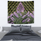 Rongoa Maori New Zealand Koromiko Tapestry NZ Hebe Korimako Bellbird Poutama