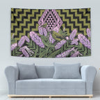 Rongoa Maori New Zealand Koromiko Tapestry NZ Hebe Korimako Bellbird Poutama