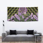 Rongoa Maori New Zealand Koromiko Tapestry NZ Hebe Korimako Bellbird Poutama