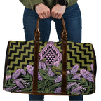 Rongoa Maori New Zealand Koromiko Travel Bag NZ Hebe Korimako Bellbird Poutama