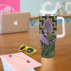Rongoa Maori New Zealand Koromiko Tumbler With Handle NZ Hebe Korimako Bellbird Poutama