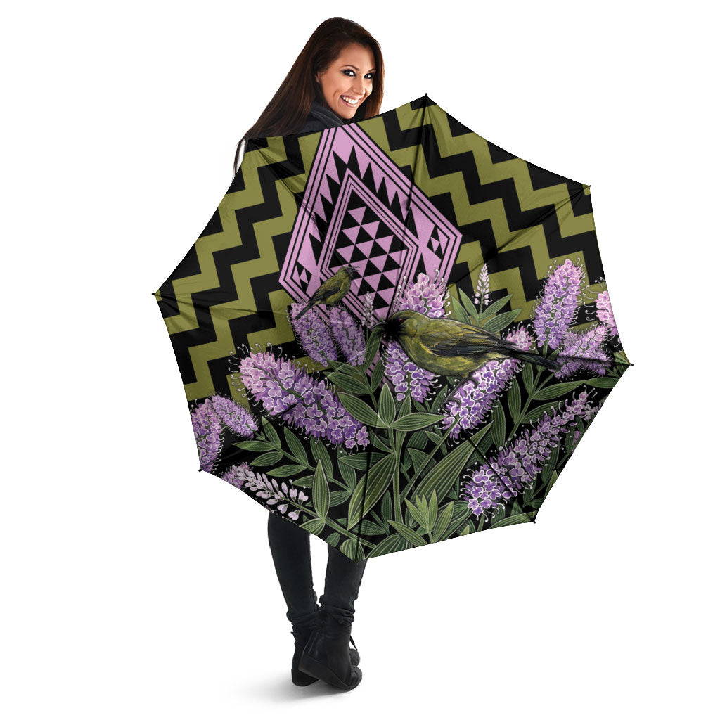 Rongoa Maori New Zealand Koromiko Umbrella NZ Hebe Korimako Bellbird Poutama