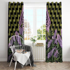 Rongoa Maori New Zealand Koromiko Window Curtain NZ Hebe Korimako Bellbird Poutama