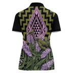 Rongoa Maori New Zealand Koromiko Women Polo Shirt NZ Hebe Korimako Bellbird Poutama