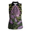 Rongoa Maori New Zealand Koromiko Women Sleeveless Polo Shirt NZ Hebe Korimako Bellbird Poutama