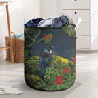 Rongoa Maori New Zealand Rata Laundry Basket NZ Tui Bird Forest Vibes