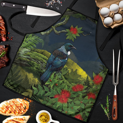 Rongoa Maori New Zealand Rata Apron NZ Tui Bird Forest Vibes