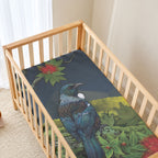 Rongoa Maori New Zealand Rata Baby Bed Cover NZ Tui Bird Forest Vibes