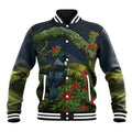 Rongoa Maori New Zealand Rata Baseball Jacket NZ Tui Bird Forest Vibes