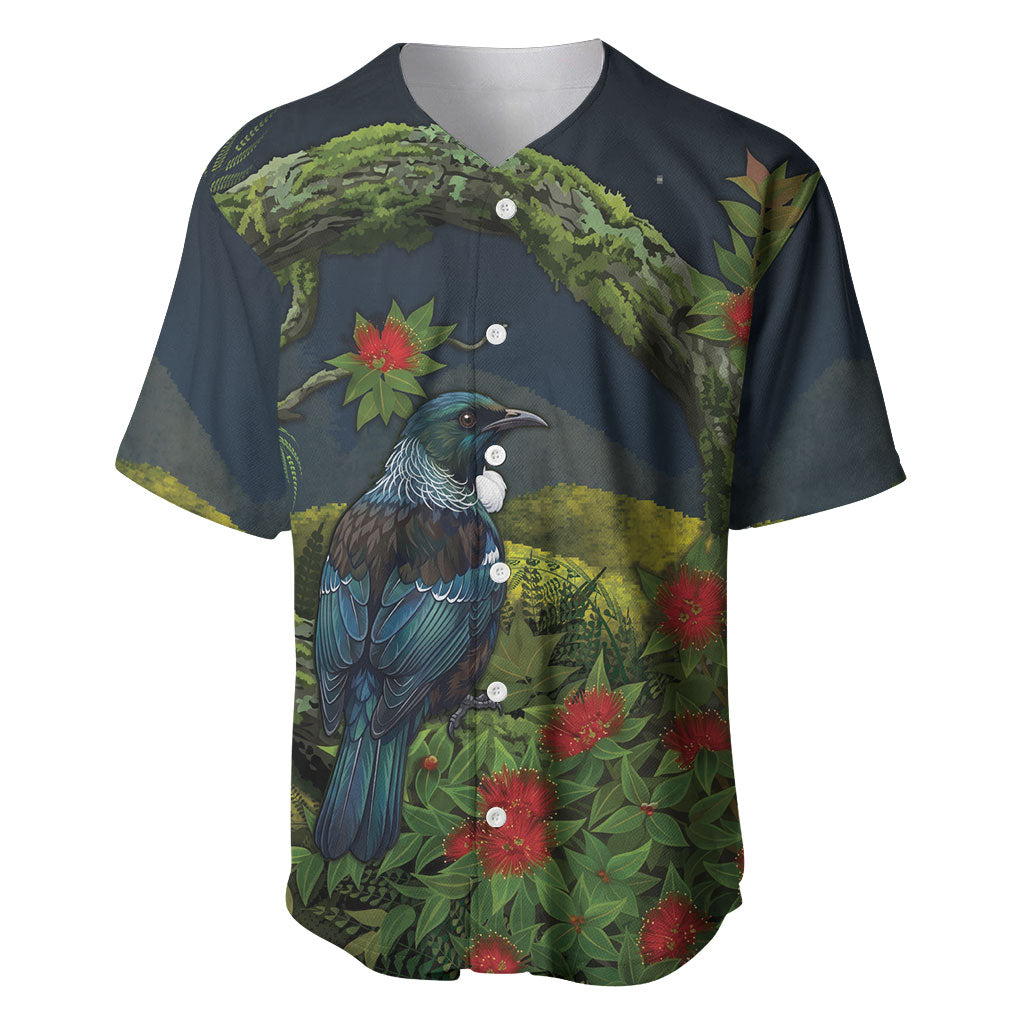 Rongoa Maori New Zealand Rata Baseball Jersey NZ Tui Bird Forest Vibes