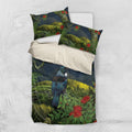 Rongoa Maori New Zealand Rata Bedding Set NZ Tui Bird Forest Vibes