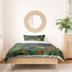Rongoa Maori New Zealand Rata Bedding Set NZ Tui Bird Forest Vibes